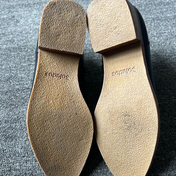 Soludos Delancey Black Leather Ankle Bootie Sz 8 - Picture 8 of 10